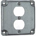 Abb Electrical Box Cover, Square, Steel, Duplex Receptacle Phased Out